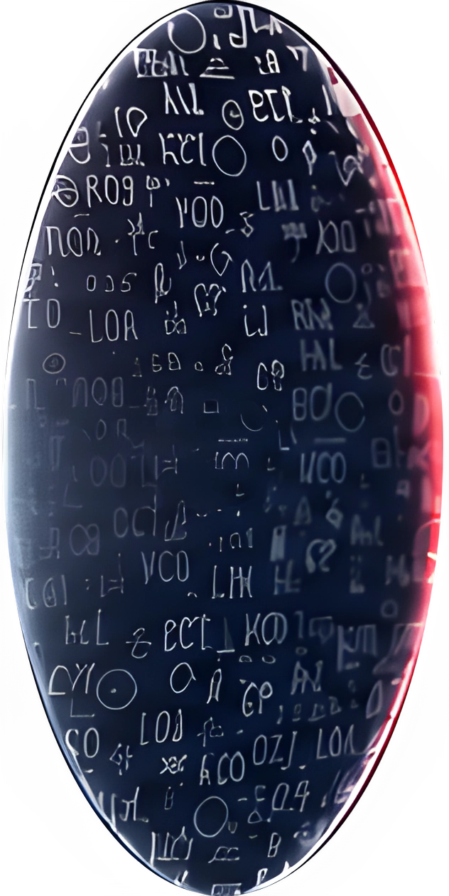 Champion Lenses dark optical lens with technical symbol reflections