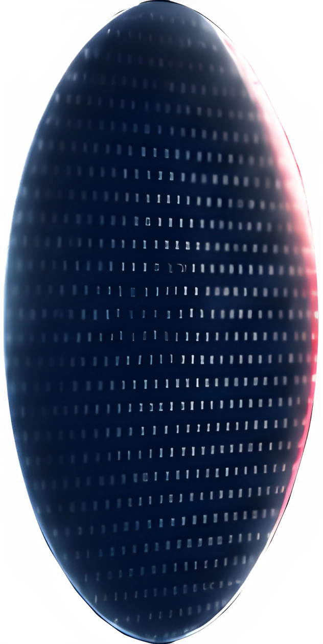 Champion Lenses dark optical lens with dotted grid reflection